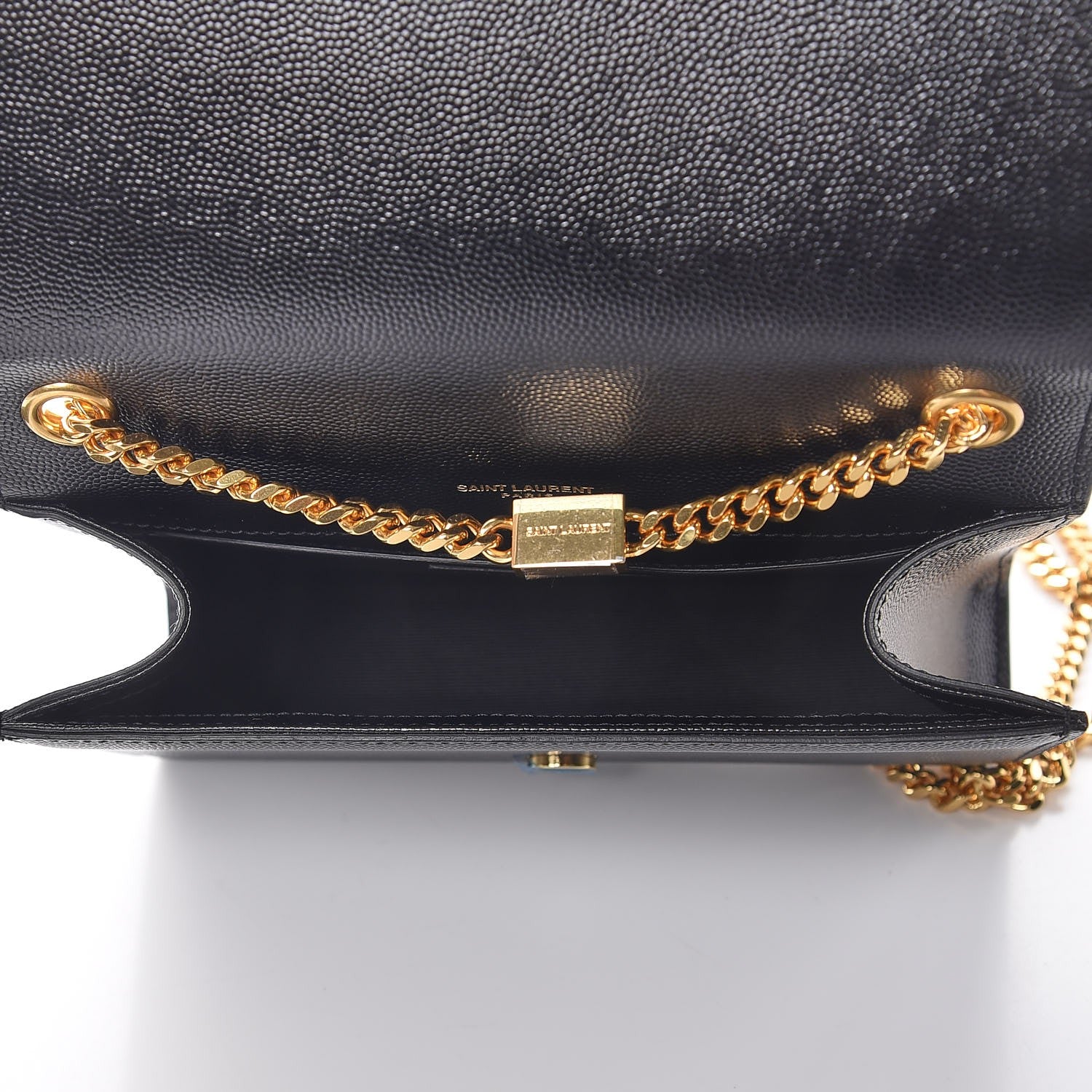 Saint Laurent Grain De Poudre Small Monogram Kate Satchel Black 5 of 8
