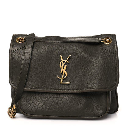 Saint Laurent Grained Lambskin Monogram Medium Niki Chain Satchel Light Musk 1 of 13