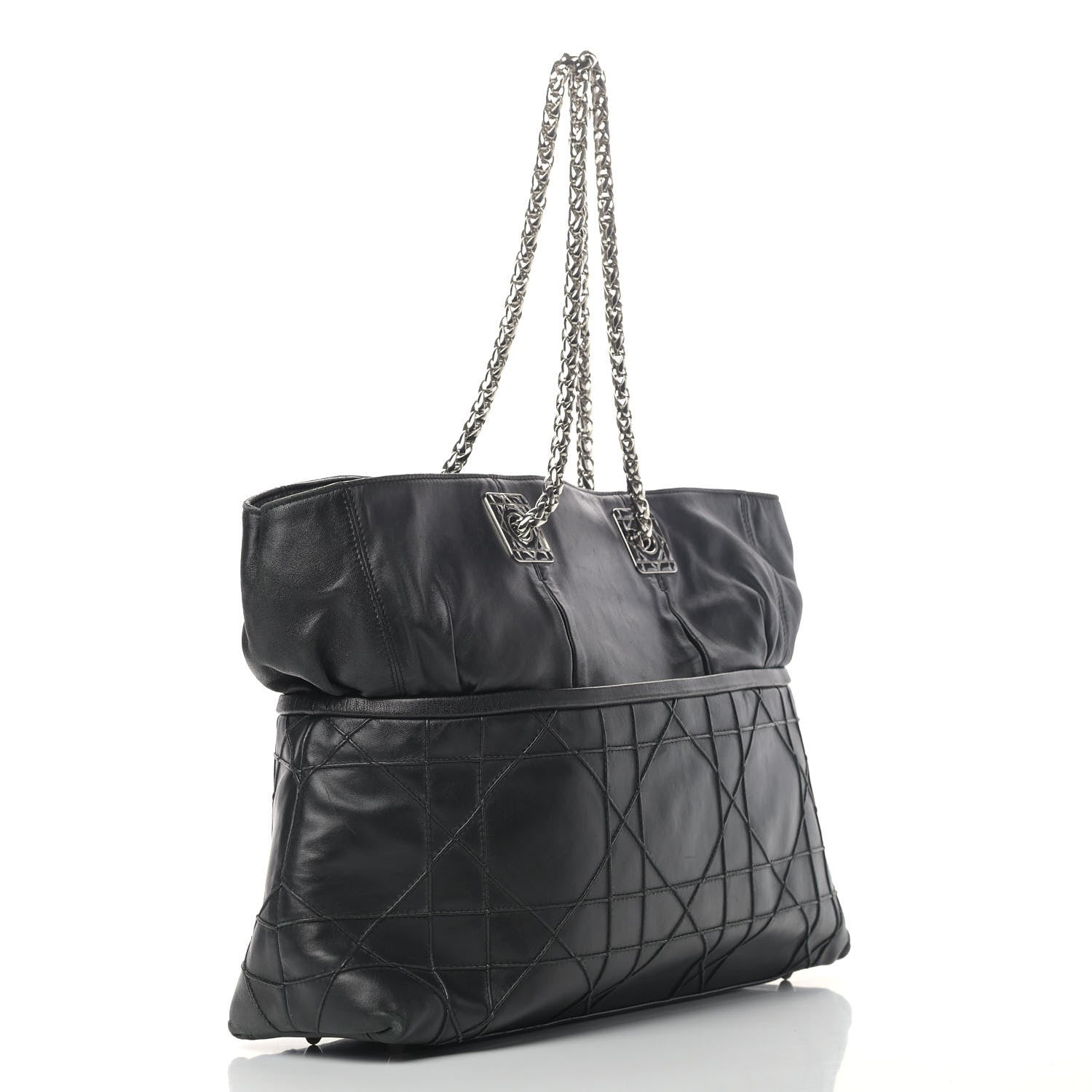 Christian Dior Lambskin Cannage Dior So Dior Tote Black 2 of 10