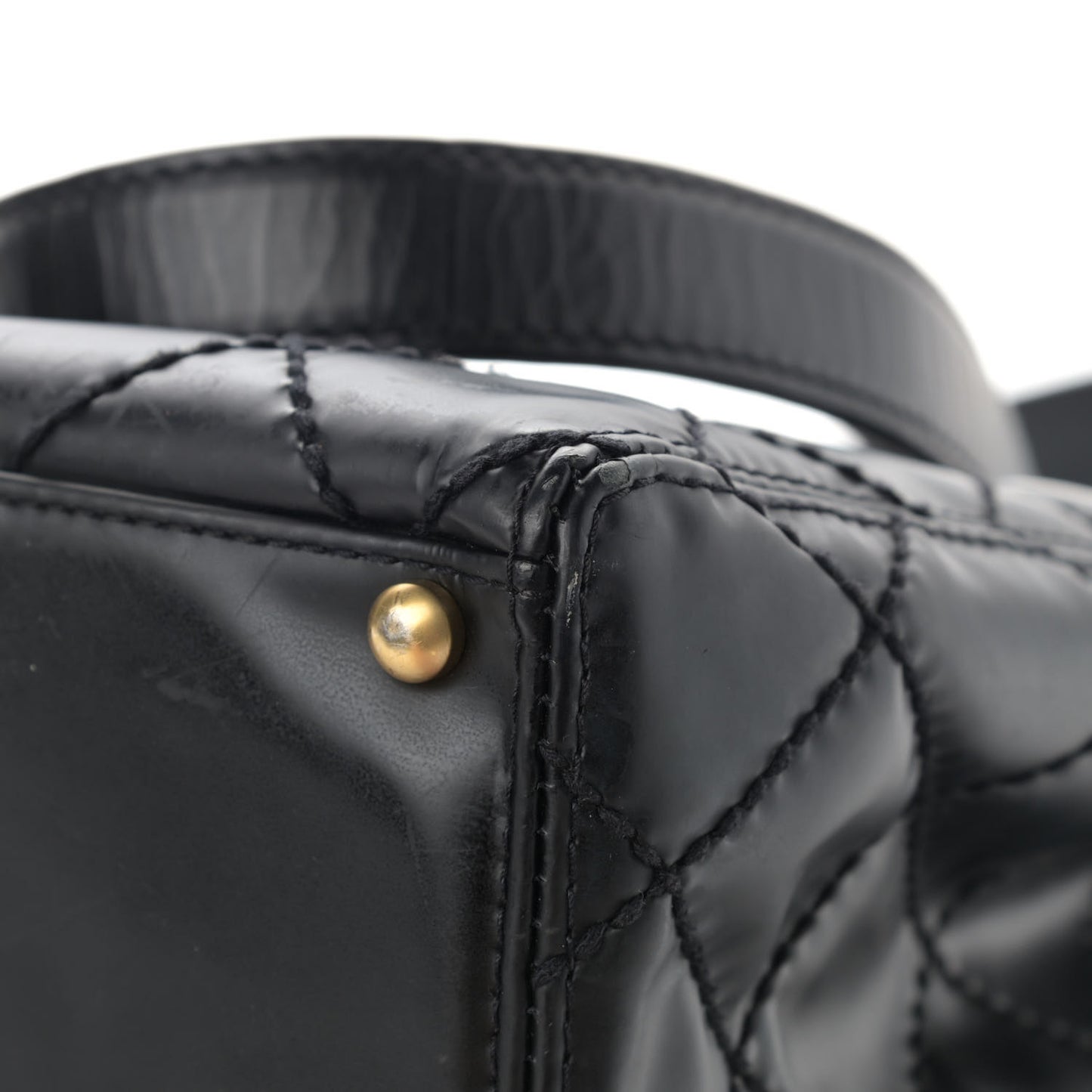Calfskin Stitch Surpique Tote Black