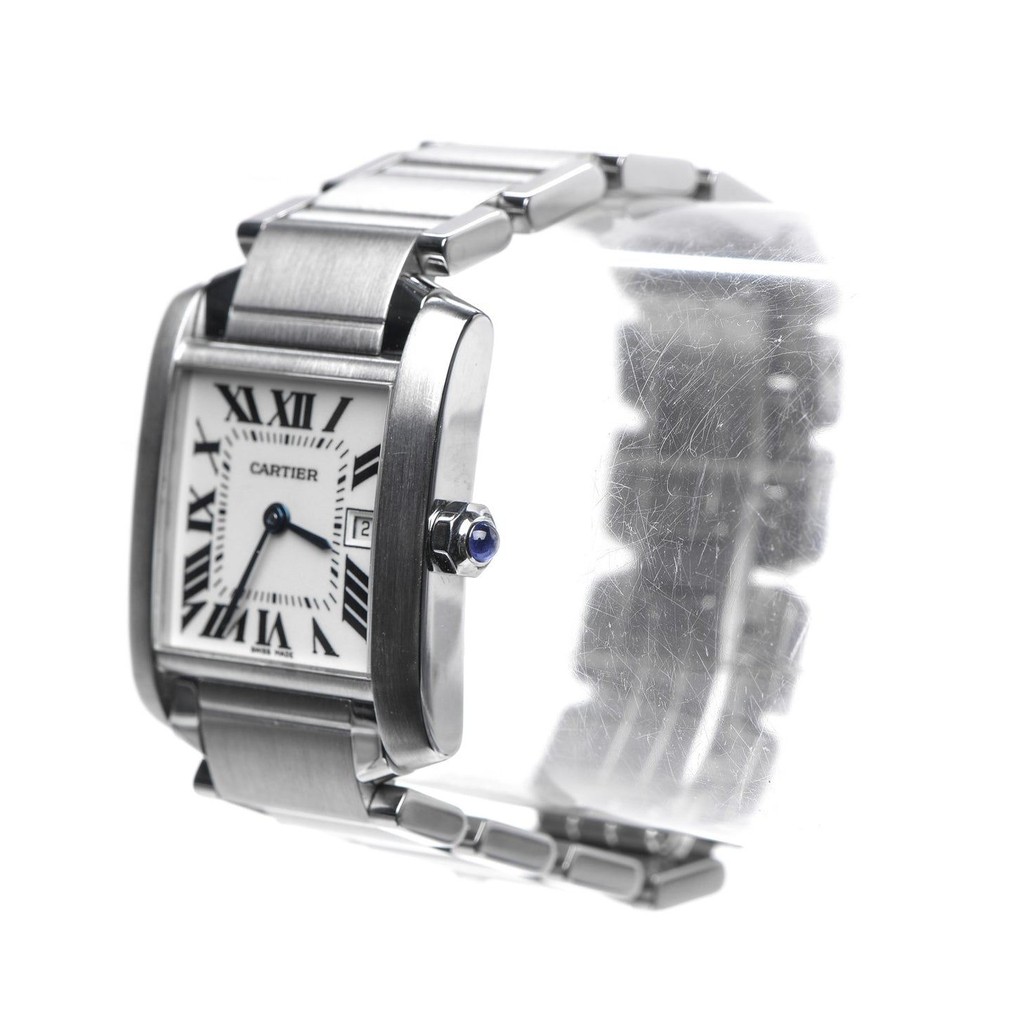 Stainless Steel 25mm Tank Francaise Quartz Watch