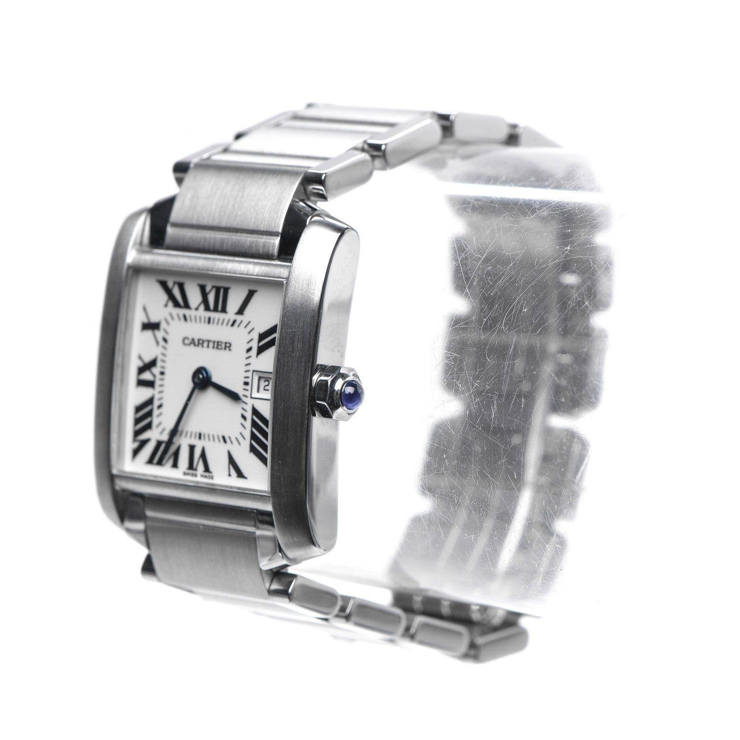 Cartier Stainless Steel 25mm Tank Francaise Quartz Watch 3 of 9