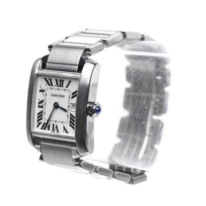 Cartier Stainless Steel 25mm Tank Francaise Quartz Watch 3 of 9