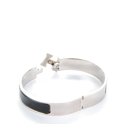 Hermes Enamel Narrow Clic Clac H Bracelet GM Black 4 of 4