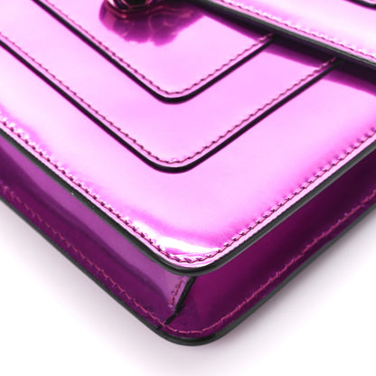 Bulgari Metallic Calfskin Small Serpenti Forever Snake Strap Crossbody Bag Magenta 11 of 12