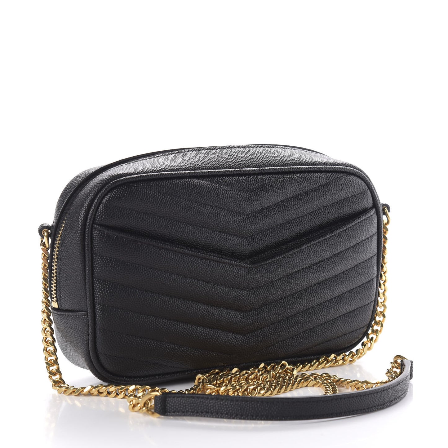 Grain De Poudre Matelasse Monogram Mini Lou Camera Bag Black