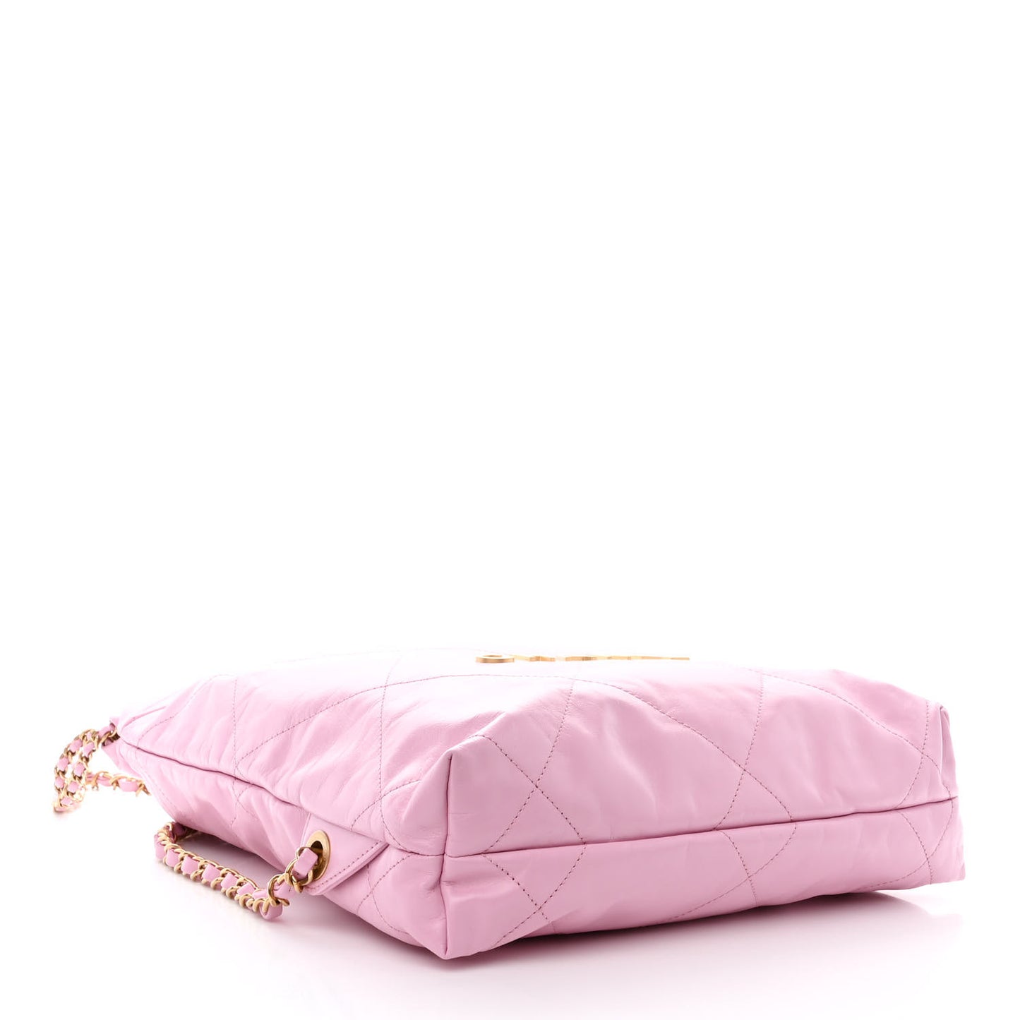 Shiny Calfskin Quilted Chanel 22 Backpack Lilac