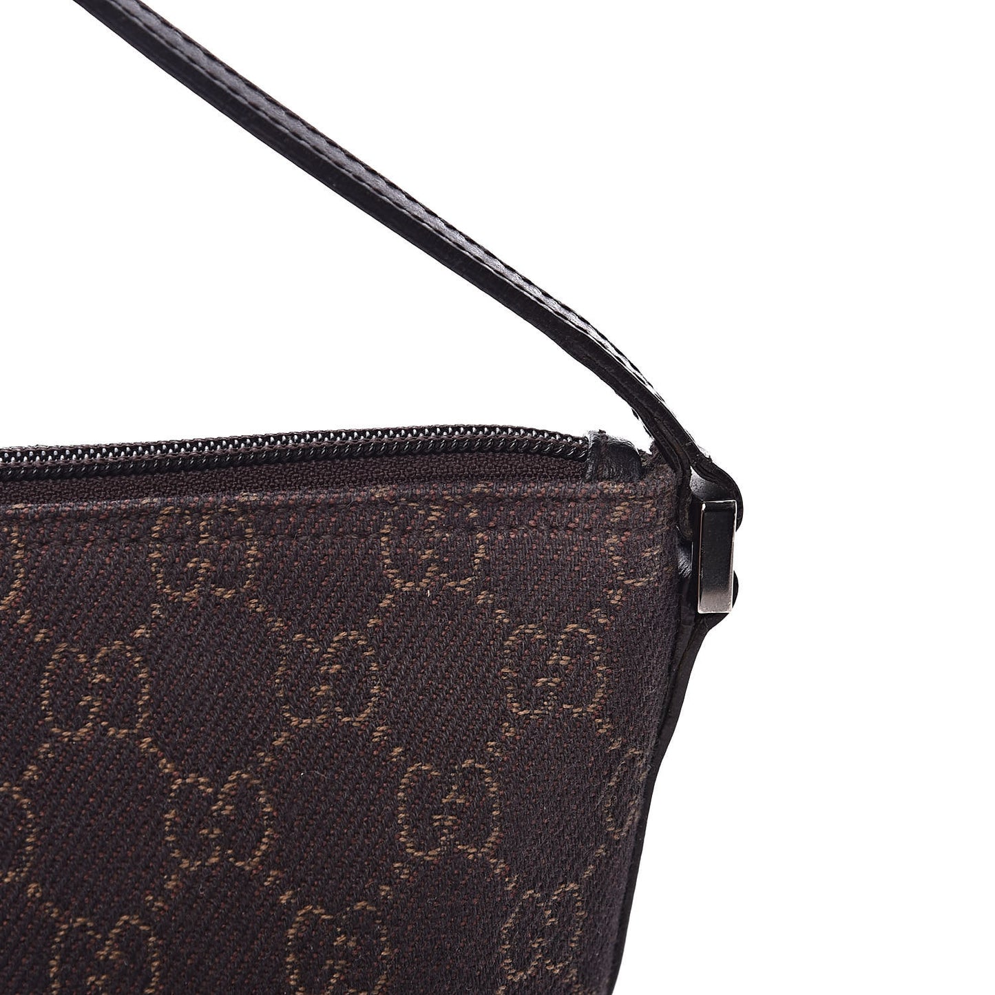 Denim Monogram Boat Pochette Dark Brown