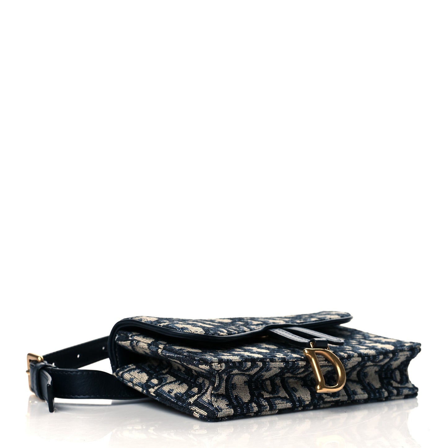 Oblique Saddle Belt Bag Blue