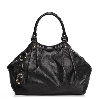 Gucci Guccissima Medium Sukey Tote Black 1 of 12