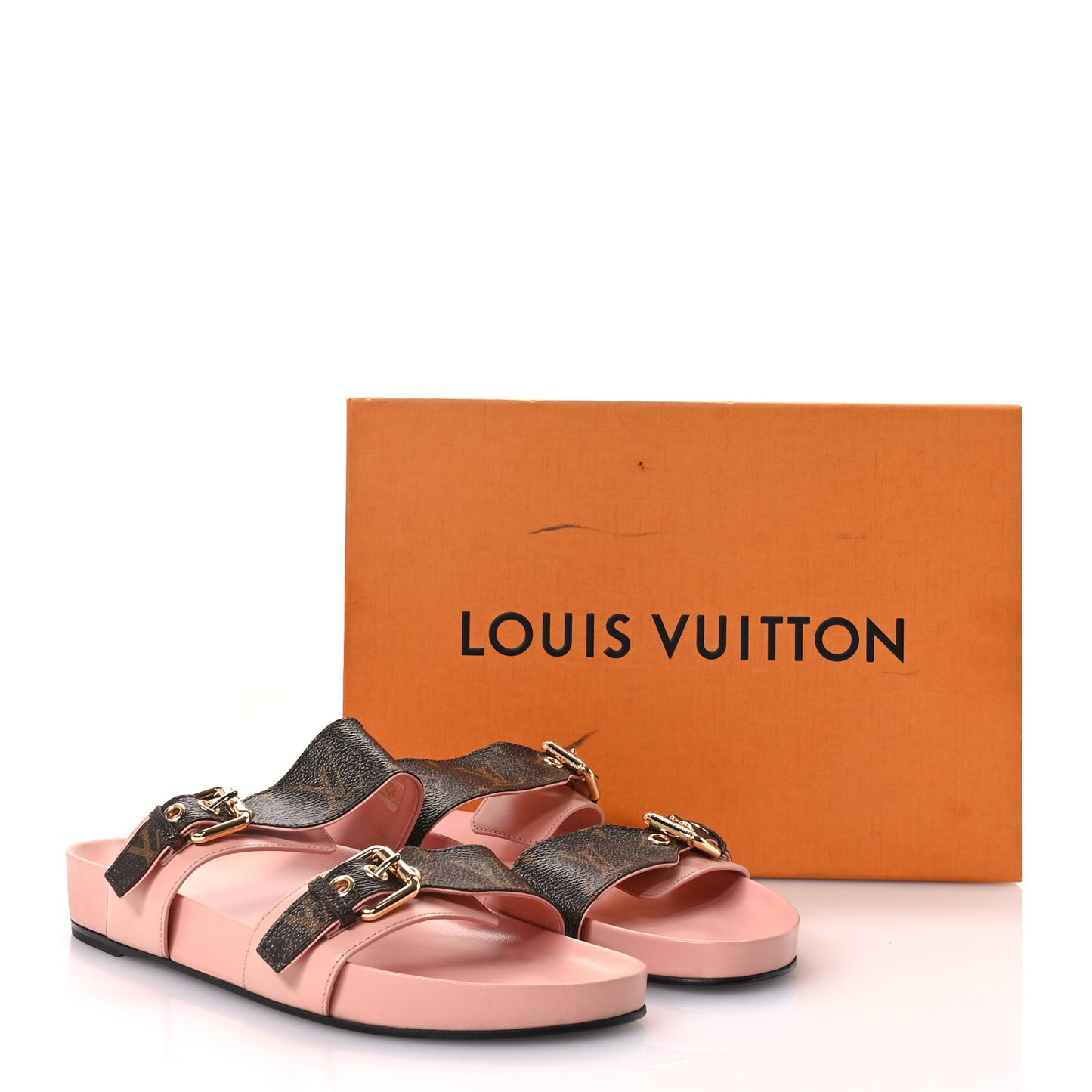 Monogram Bom Dia Mule Sandals 38.5 Rose Poudre