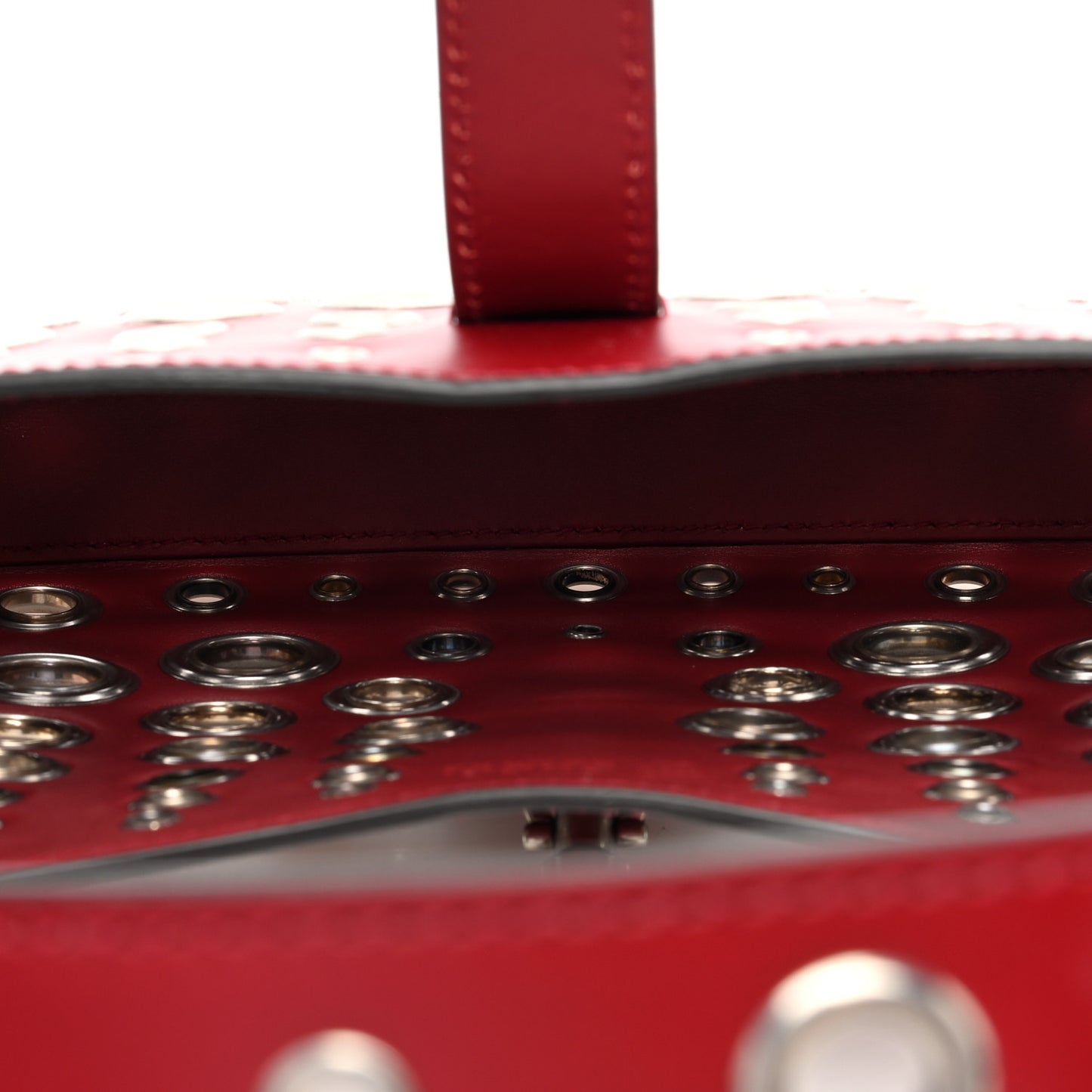Calfskin Ha Ha Ha Jackie 1961 Eyelet Hobo Cherry Red