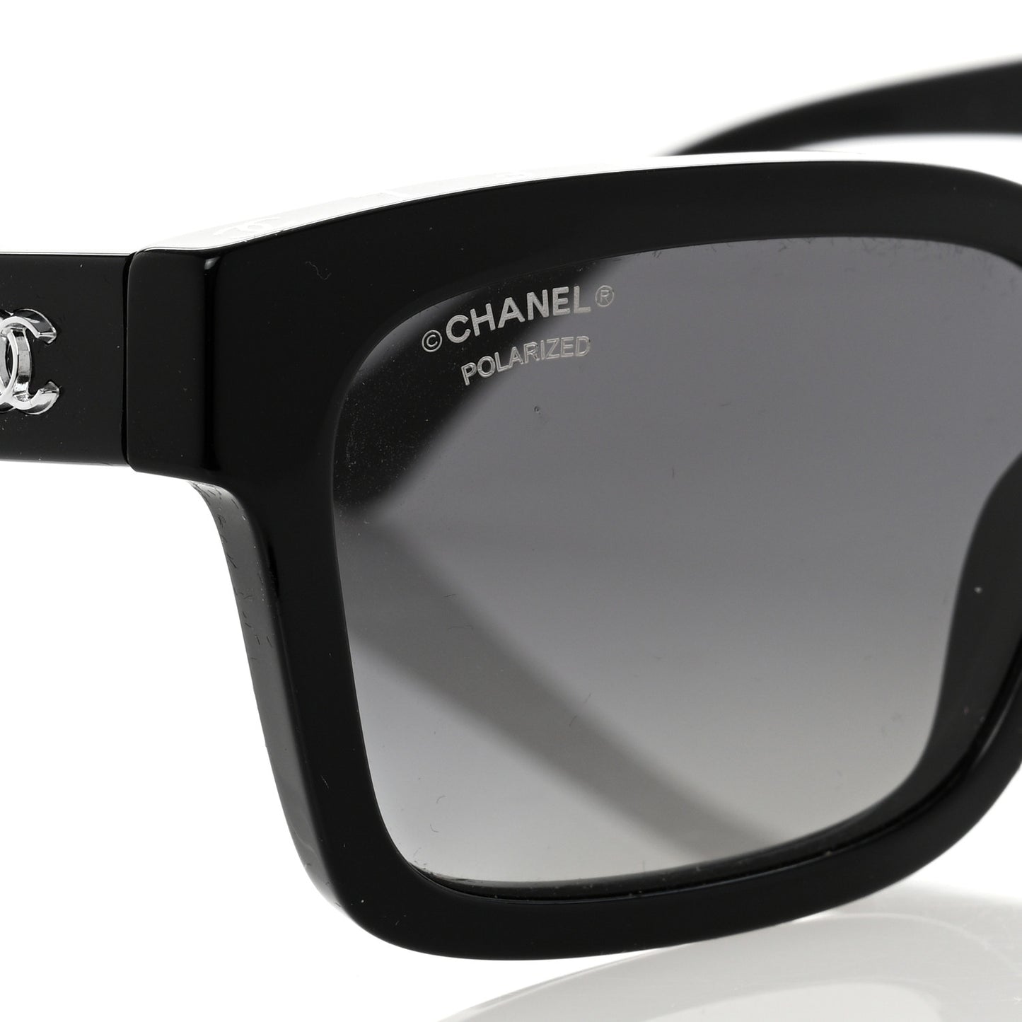Acetate Polarized Square Sunglasses 5417 Black