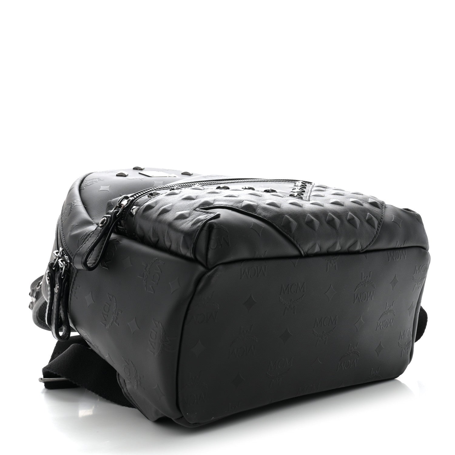 MCM Visetos Crystals Studded Stark Small Backpack Black 4 of 10