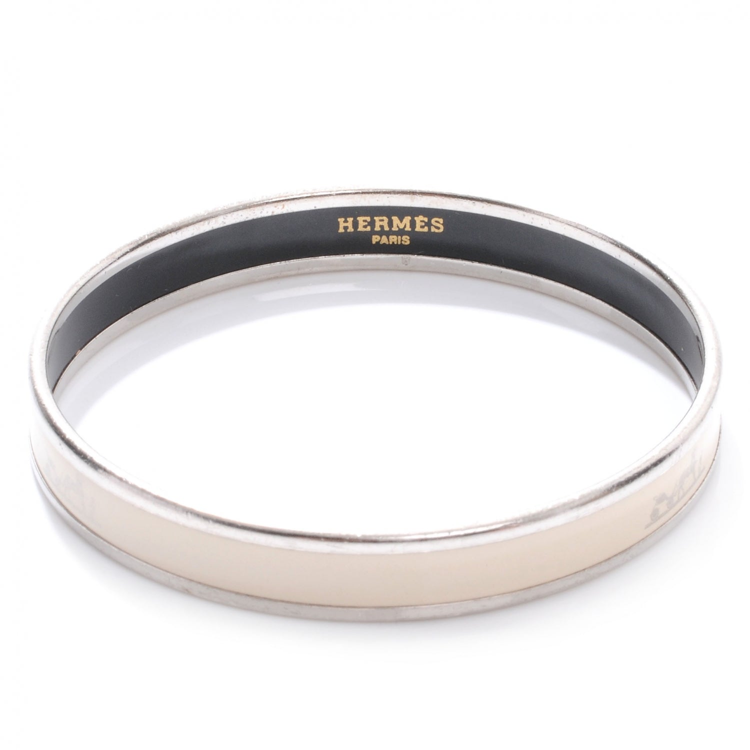 Hermes Enamel Narrow Caleche Printed Bracelet PM 65 5 of 6