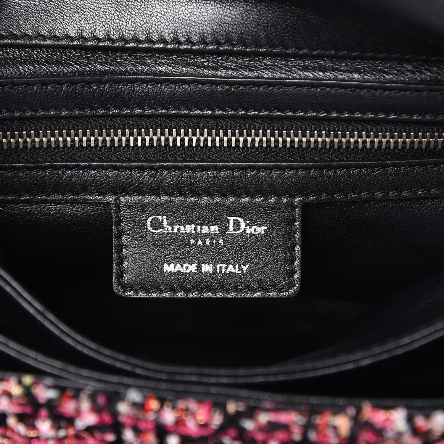 Christian Dior Tweed Medium Miss Dior Flap Pink Black Multicolor 6 of 11