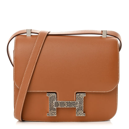 Hermes Grained Monsieur Lizard Constance 24 Gold Ombre 1 of 11
