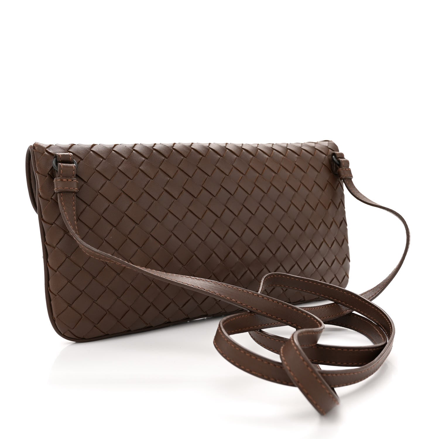 Bottega Veneta Nappa Intrecciato Mini Turn-Lock Crossbody Ebano 3 of 12
