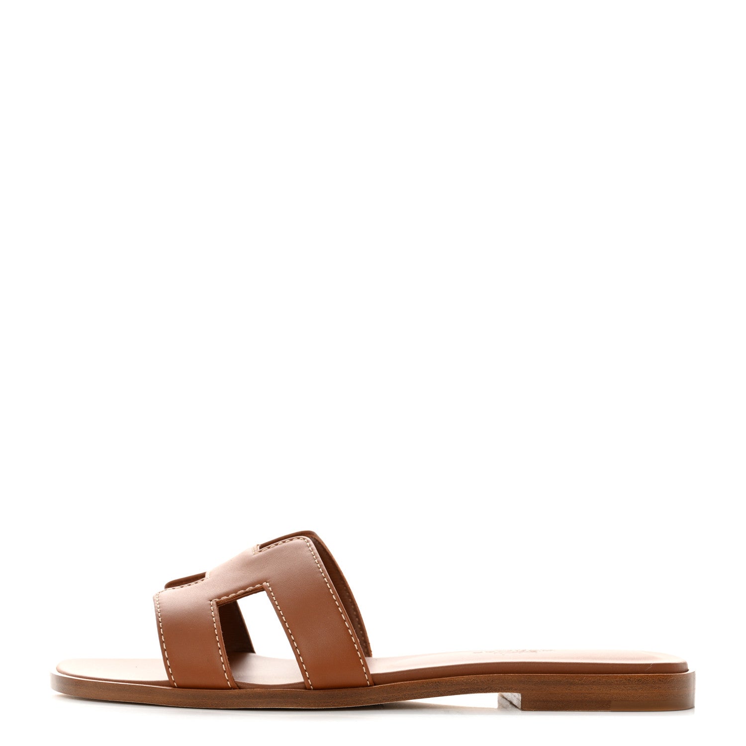 Hermes Box Calfskin Oran Sandals 36 Gold 1 of 9