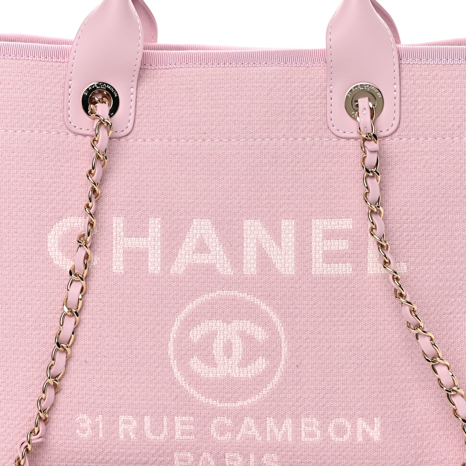 Chanel Mixed Fibers Small Deauville Tote Dark Pink 11 of 14