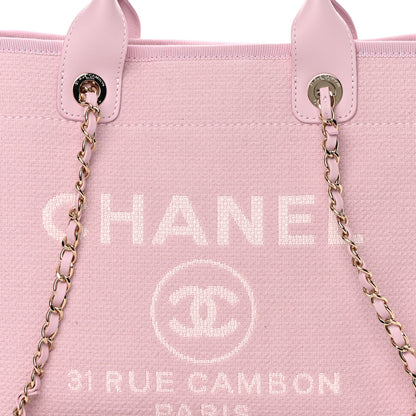 Chanel Mixed Fibers Small Deauville Tote Dark Pink 11 of 14
