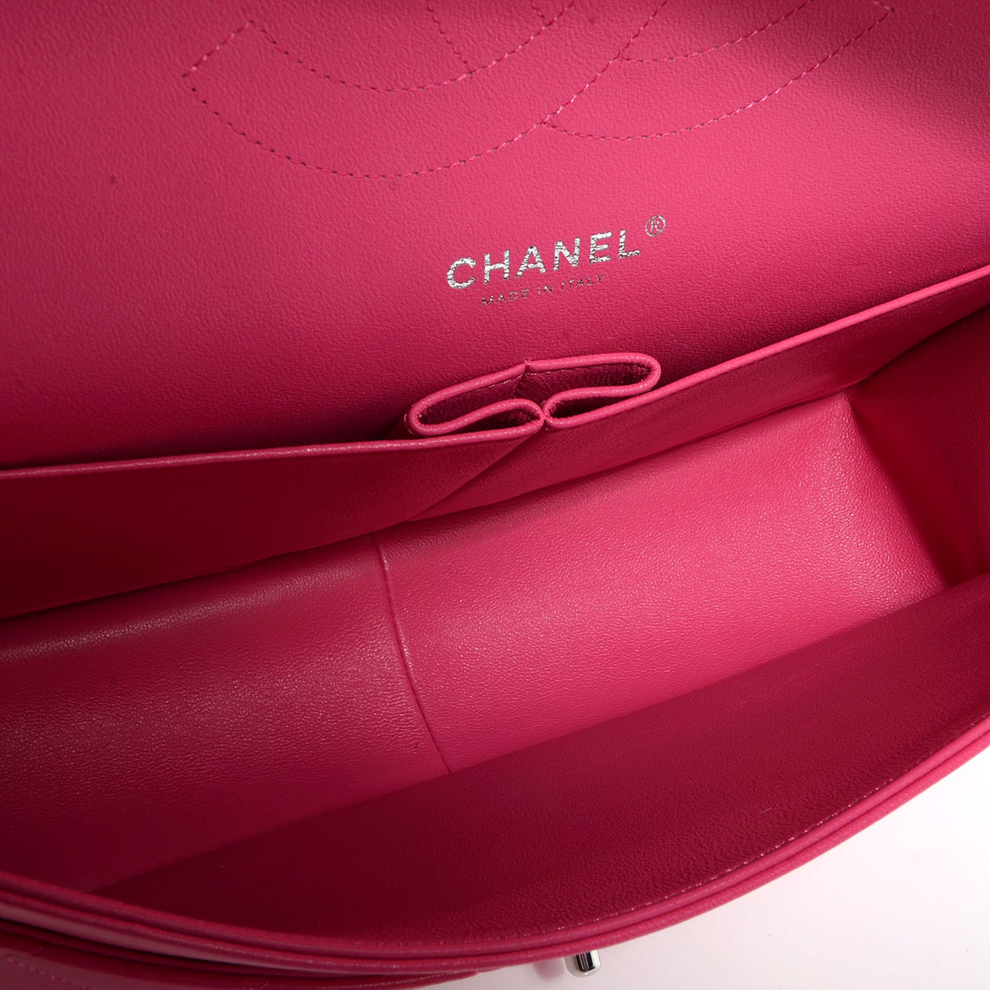 Lambskin Jumbo Double Flap Dark Pink