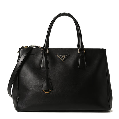 Prada Saffiano Large Galleria Double Zip Tote Black 1 of 12