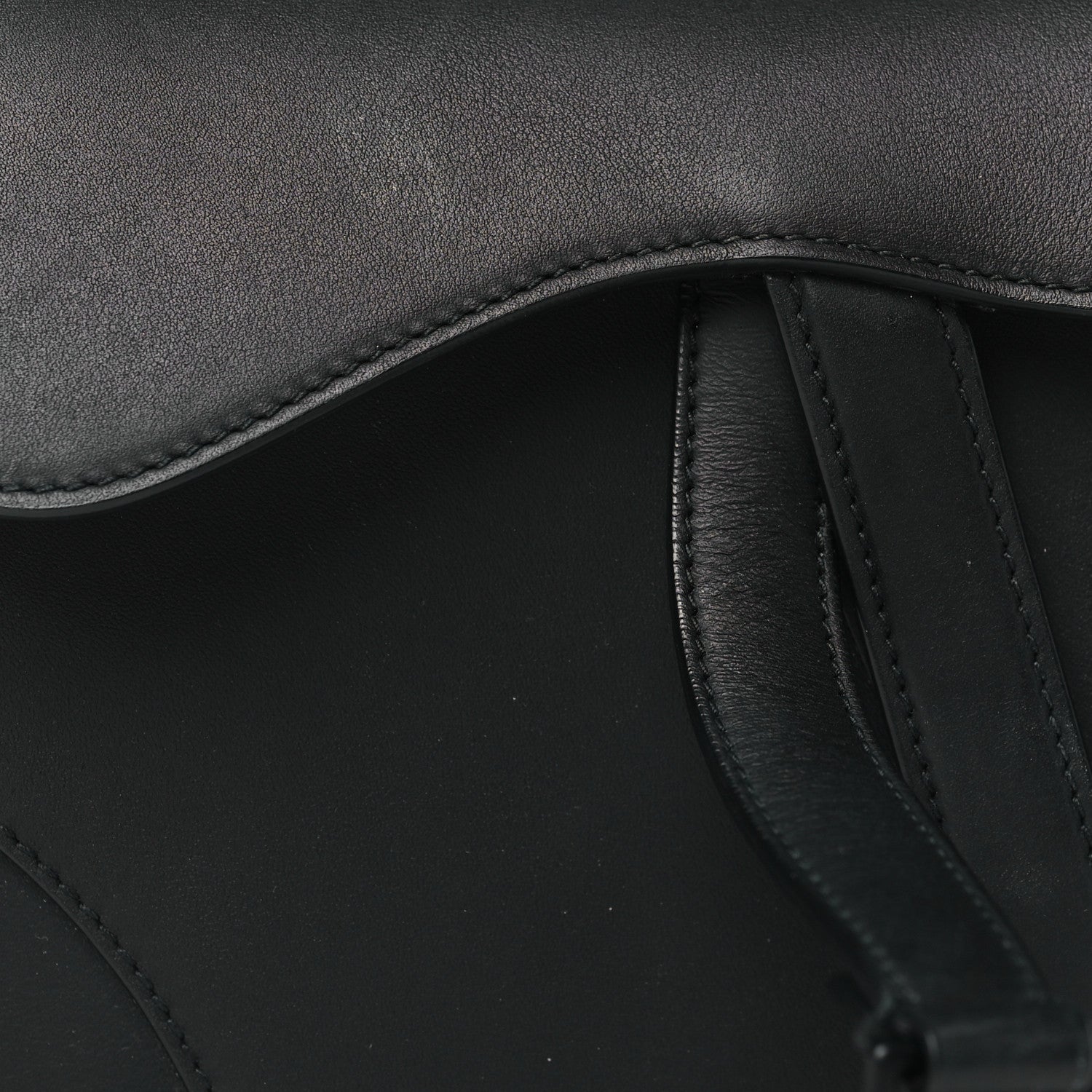 Christian Dior Ultra Matte Calfskin Mini Saddle Bag Black 8 of 11