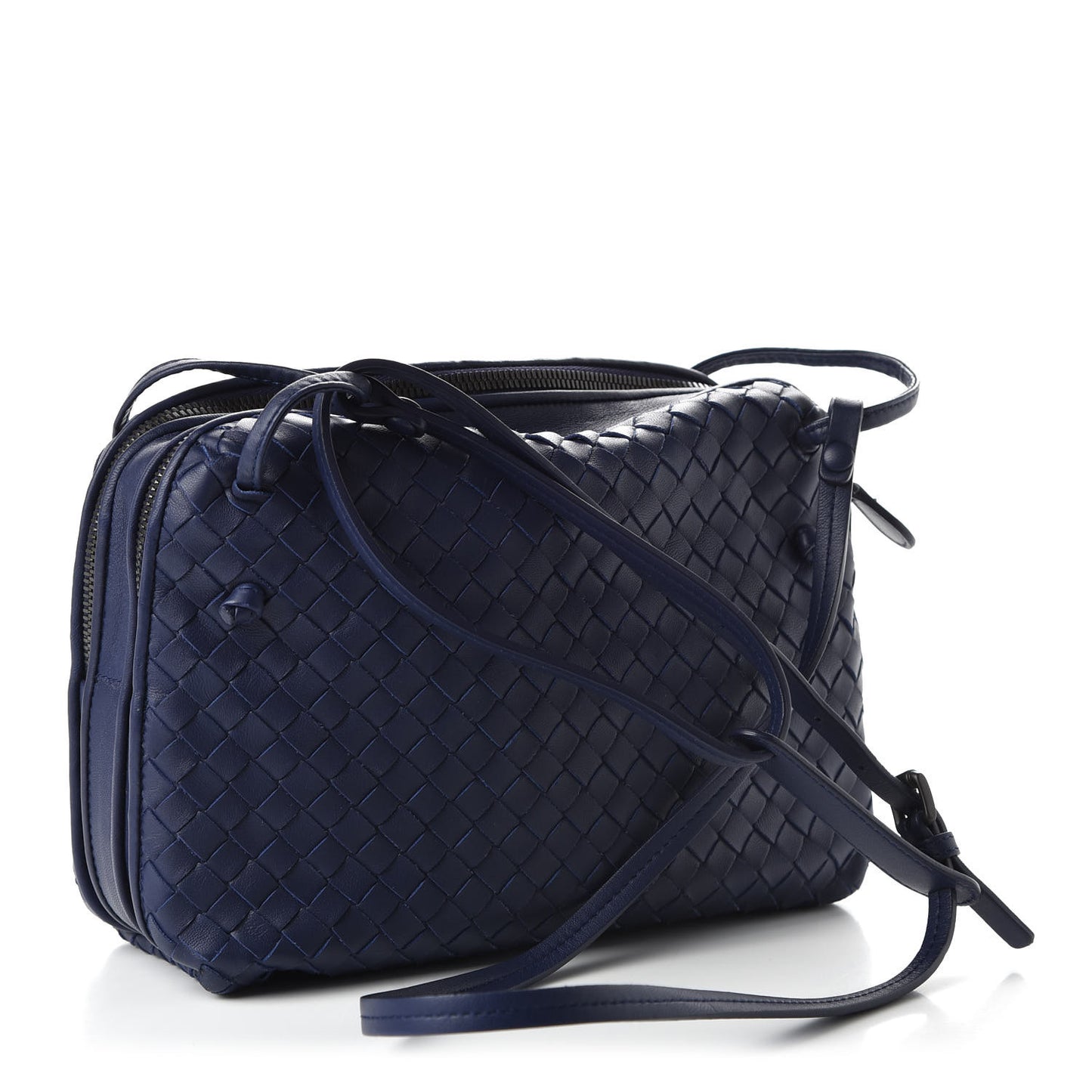 Nappa Intrecciato Pillow Crossbody Messenger Atlantic