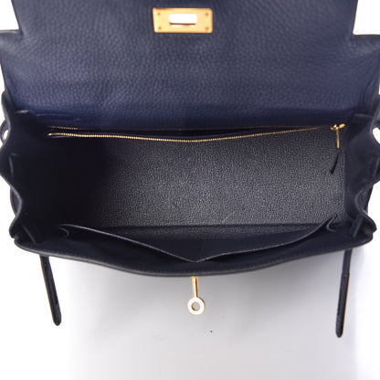 Hermes Taurillon Clemence Kelly Retourne 28 Bleu Nuit 15 of 37