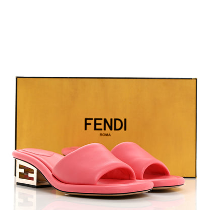 Fendi Nappa Baguette 60mm Slide Sandals 38.5 Kissed 8 of 8