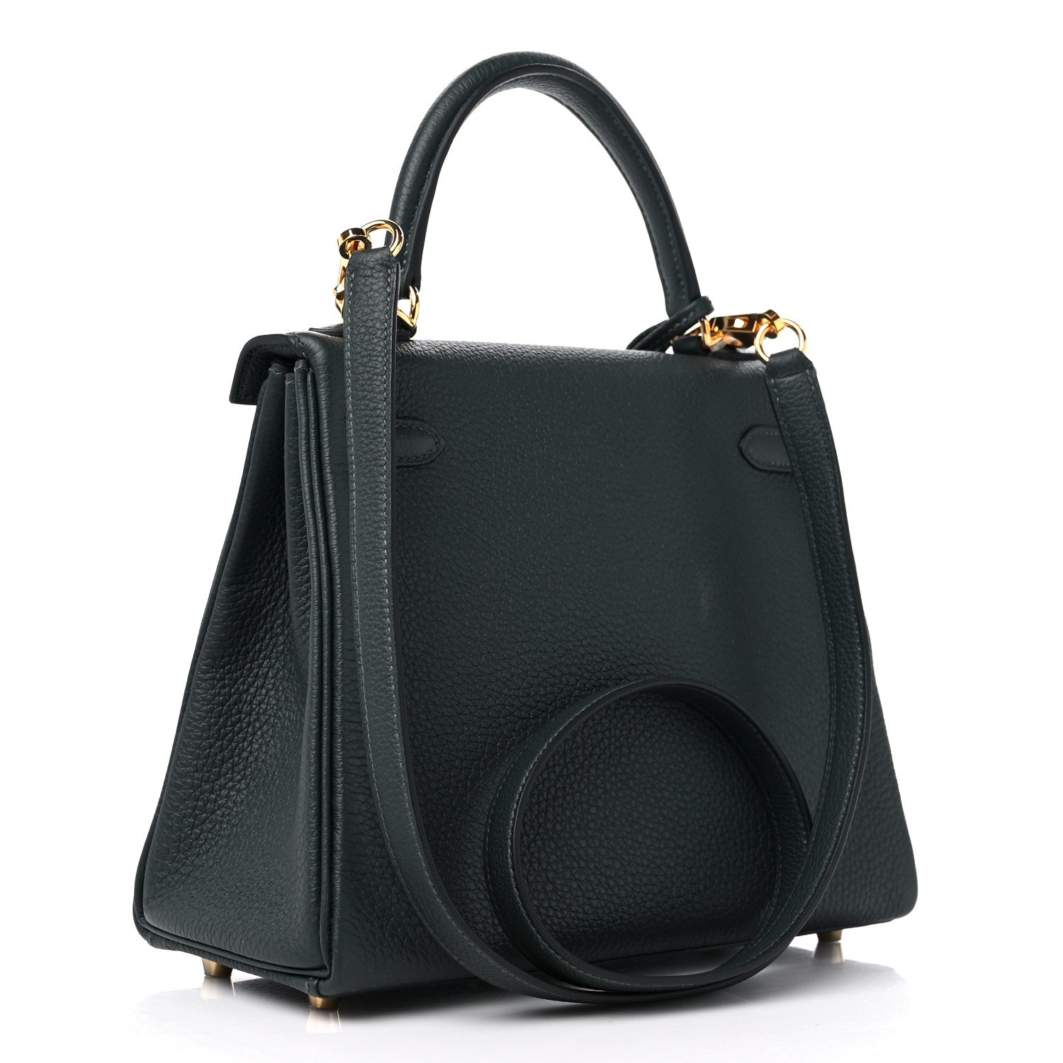 Hermes Togo Kelly Retourne 25 Vert Fonce 2 of 11