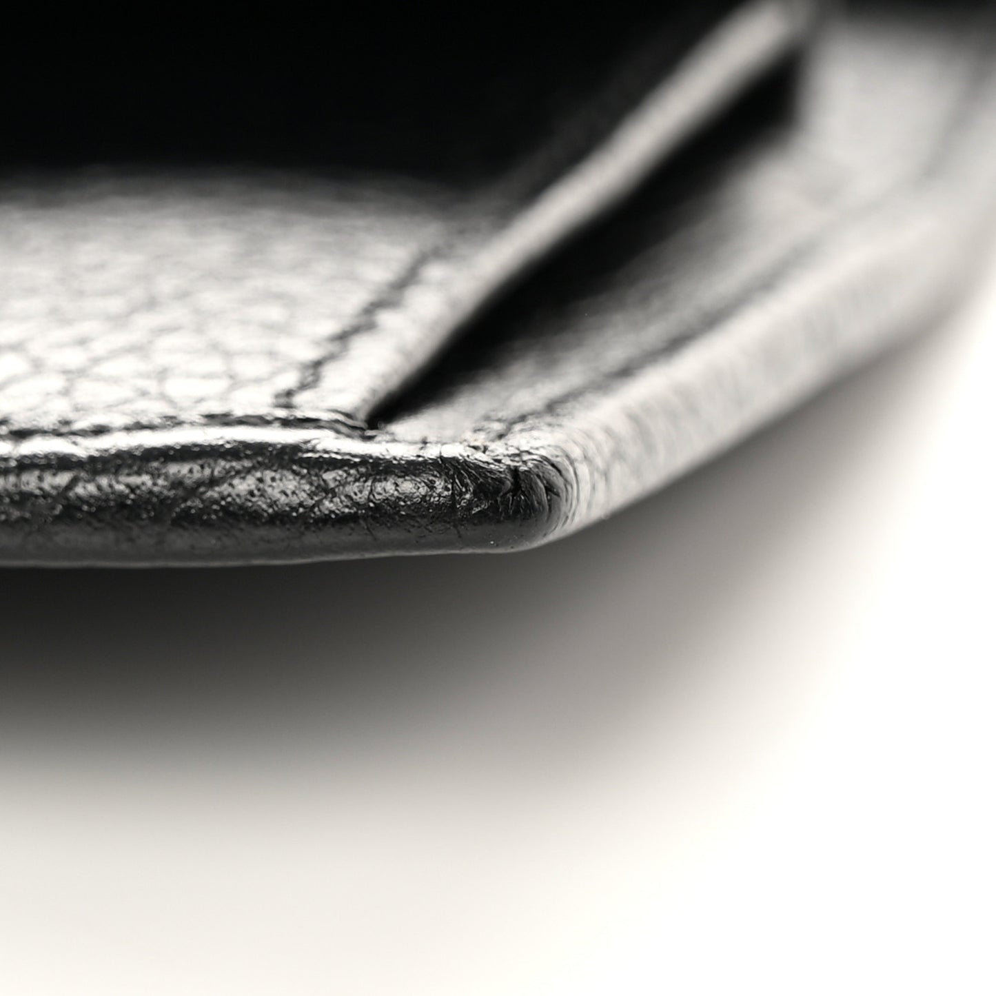 Pebbled Calfskin Soho Compact Flap Wallet Black