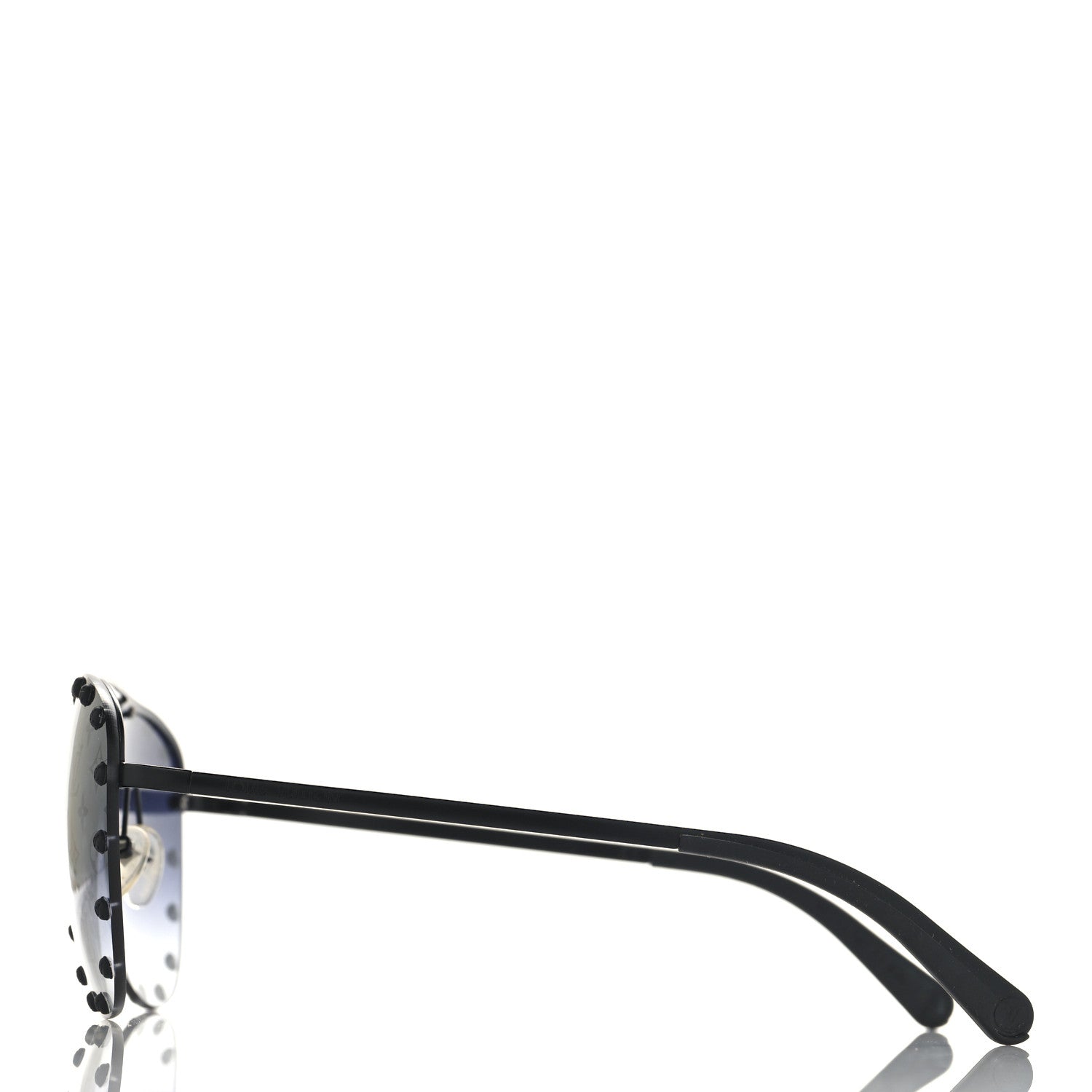 Louis Vuitton Metal Monogram The Party Aviator Sunglasses Z0973U Black 3 of 7