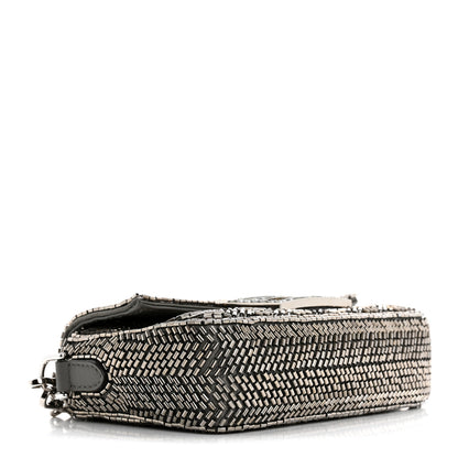 Fendi Fabric Beaded Woven Mini Baguette Clay Palladium 4 of 10