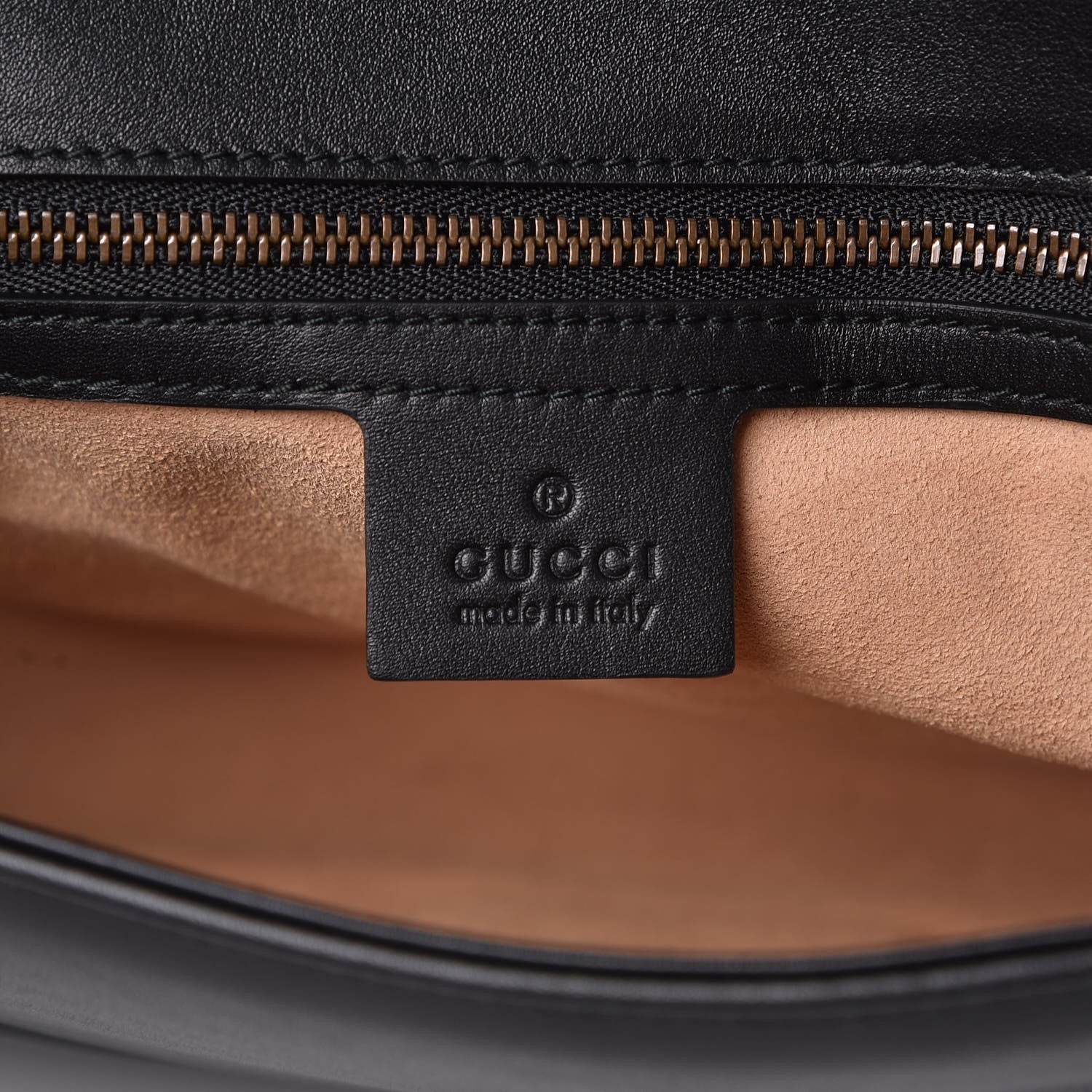 Gucci Calfskin Matelasse Medium GG Marmont Shoulder Bag Black 6 of 8
