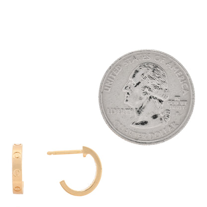Cartier 18K Yellow Gold Small LOVE Hoop Earrings 2 of 5