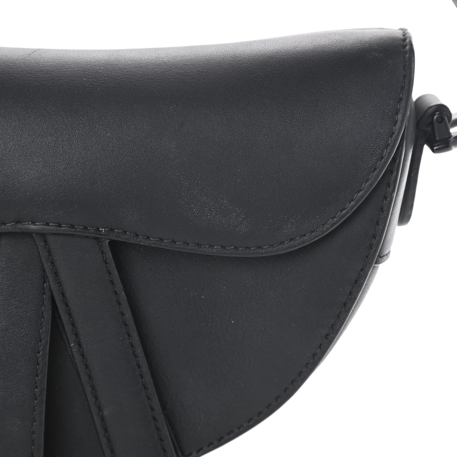 Christian Dior Ultra Matte Calfskin Mini Saddle Bag Black 13 of 15