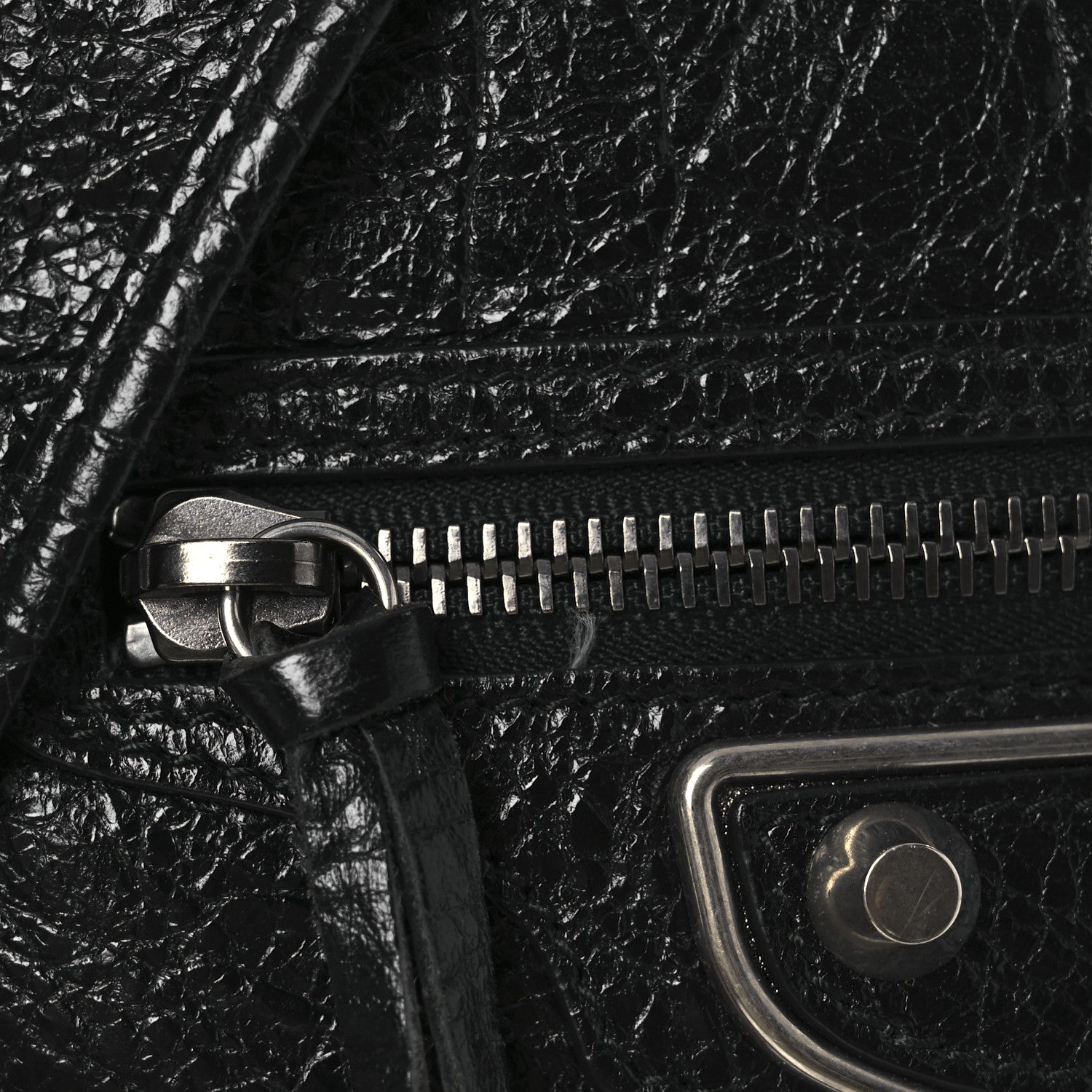 Balenciaga Agneau Silver Metallic Edge Hardware Backpack Black 12 of 14
