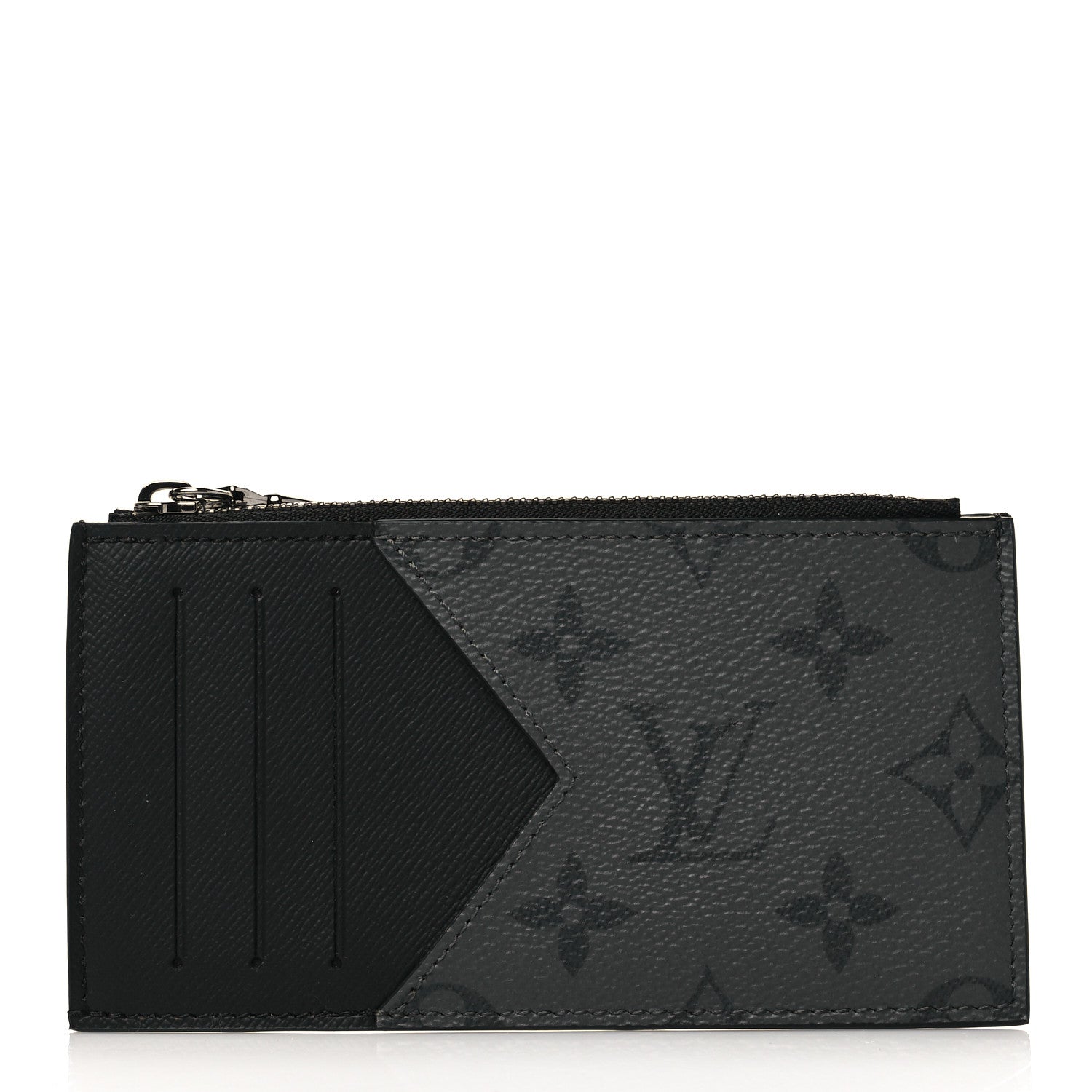Louis Vuitton Reverse Monogram Eclipse Taiga Coin Card Holder 1 of 6