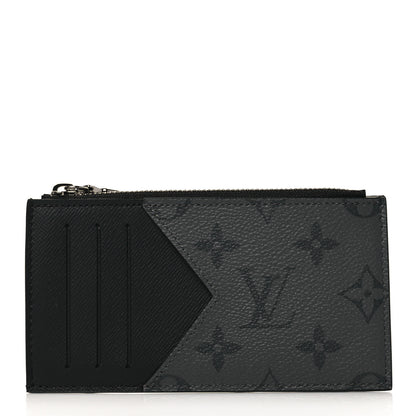 Louis Vuitton Reverse Monogram Eclipse Taiga Coin Card Holder 1 of 6