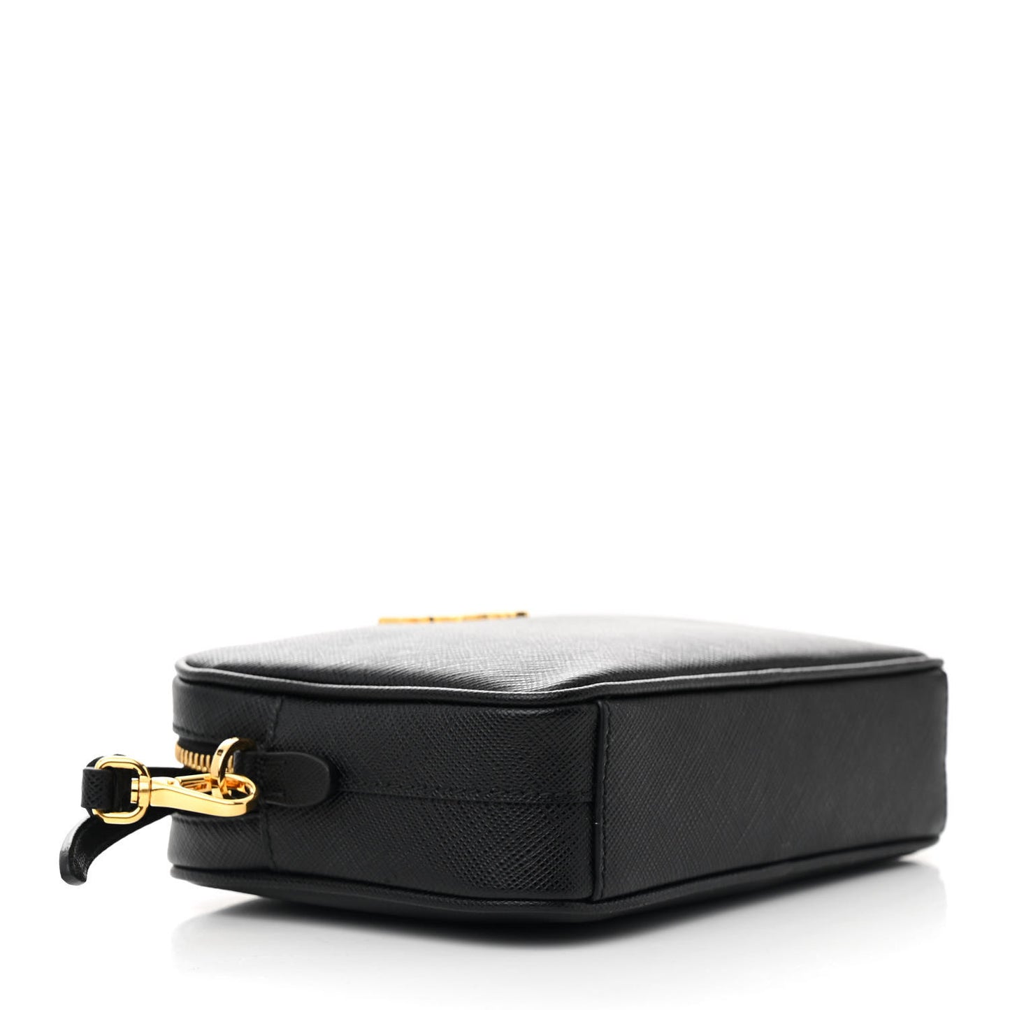 Saffiano Lux Small Camera Crossbody Bag Black
