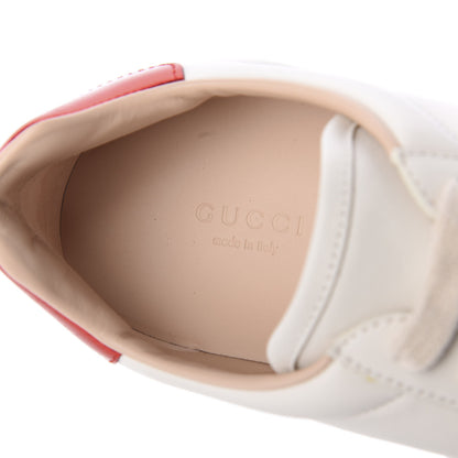 Gucci Calfskin Stripe Womens New Ace Sneakers 40 New Mystic White Ecru Red Flame 8 of 10