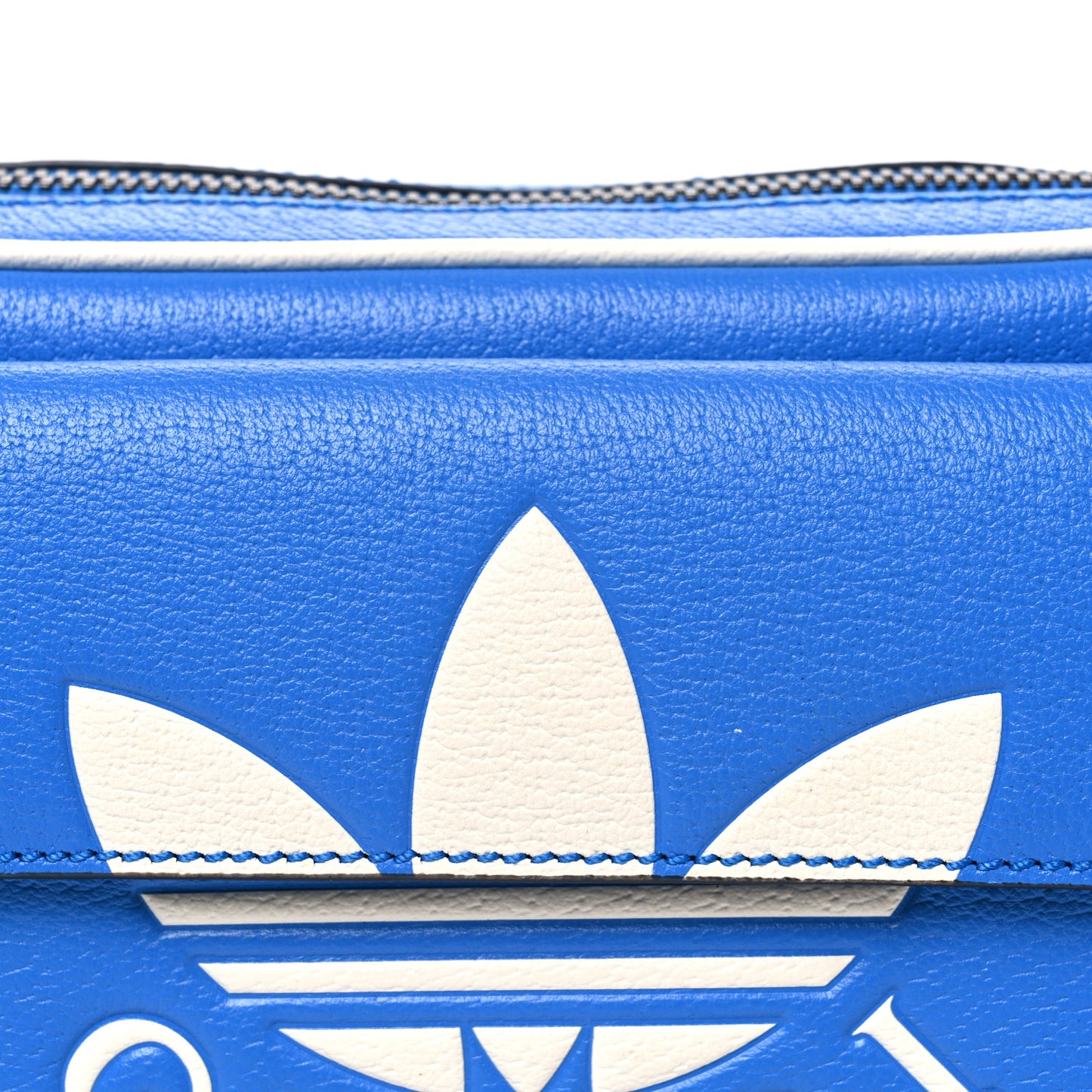 X ADIDAS Textured Dollar Calfskin Belt Bag Blue
