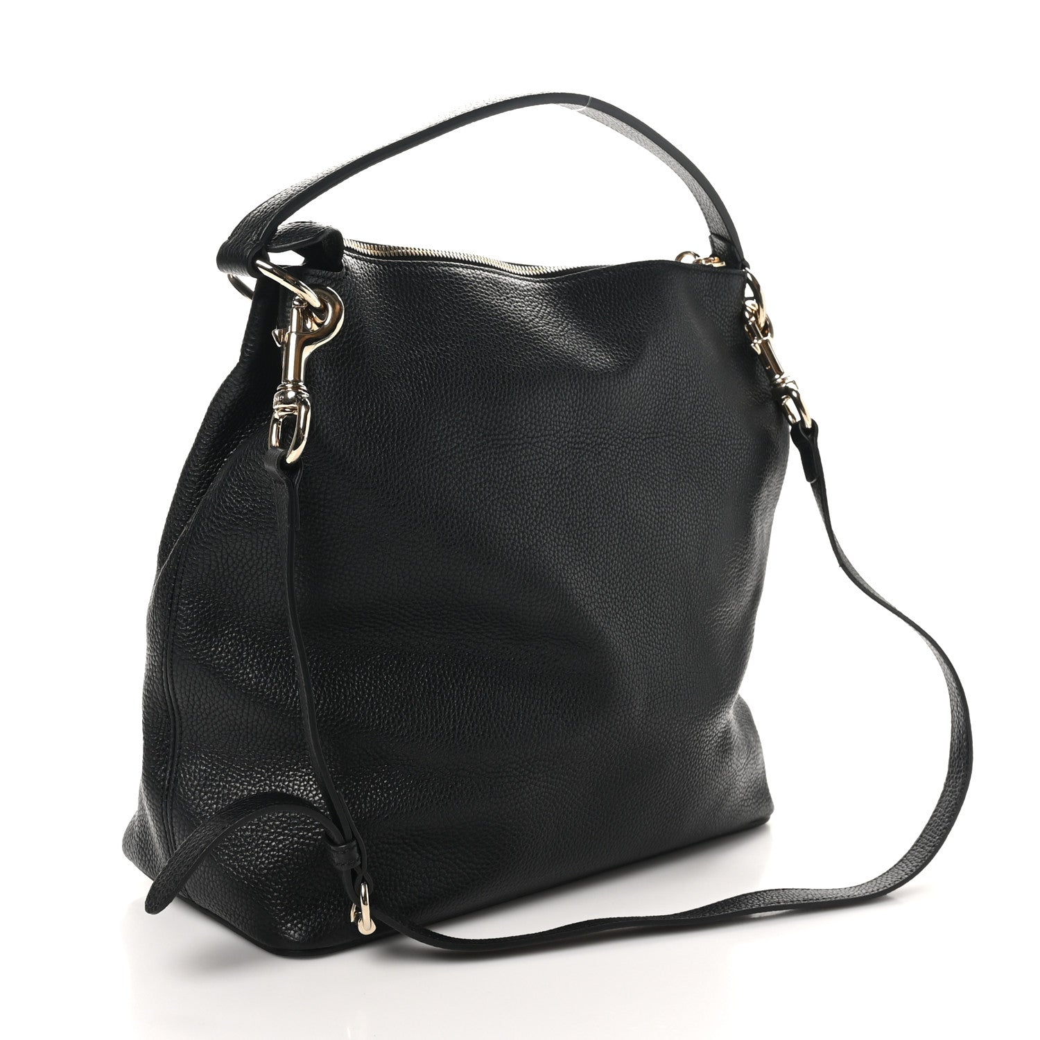 Gucci Pebbled Calfskin Large Soho Hobo Black 2 of 10
