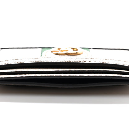 Gucci GG Supreme Monogram Textured Dollar Calfskin Web Ophidia Card Holder Beige Mystic White Oatmeal 7 of 7