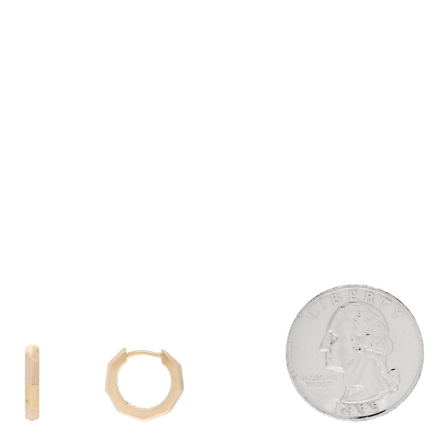 18K Yellow Gold Stax Hoop Earrings