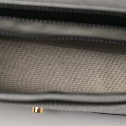Burberry Canvas Horseferry Print Note Crossbody Bag Grey Black 13 of 14