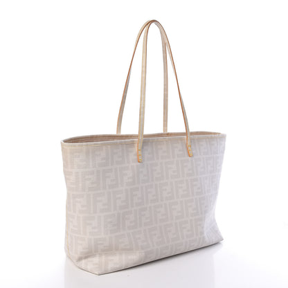 Fendi Zucca Spalmati Medium Roll Tote Bianco 3 of 9