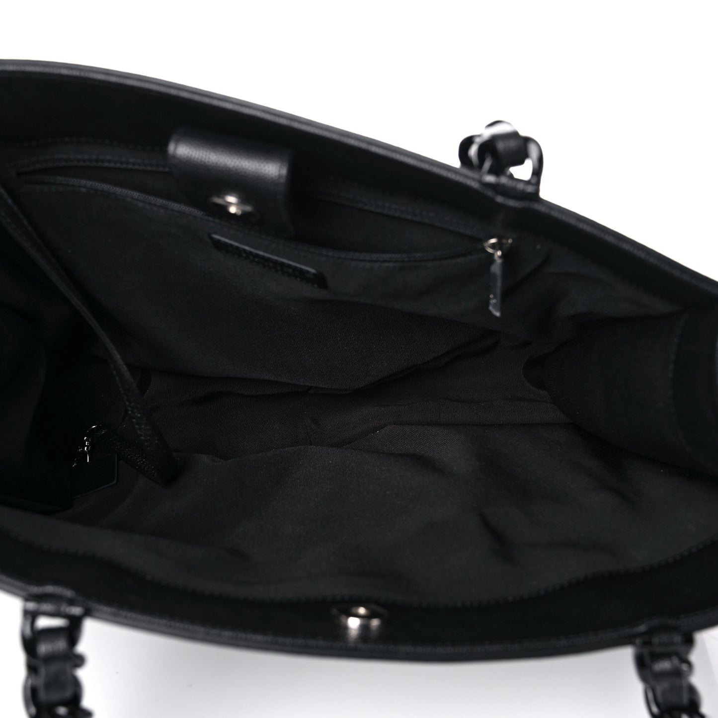Caviar Quilted My Everything Large Shopping Tote Black